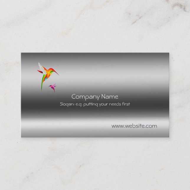 Cartão De Visita Pássaros do zumbido, estilizados no modelo do (Frente)