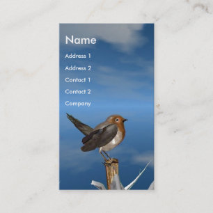 CARTÃO DE VISITA PÁSSAROS HÍPIDOS / MONOGRAMA VERMELHO ROBINA