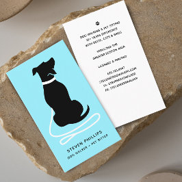 Cartão De Visita Passeio de Cães Silhueta Moderna Cuidado de Cães