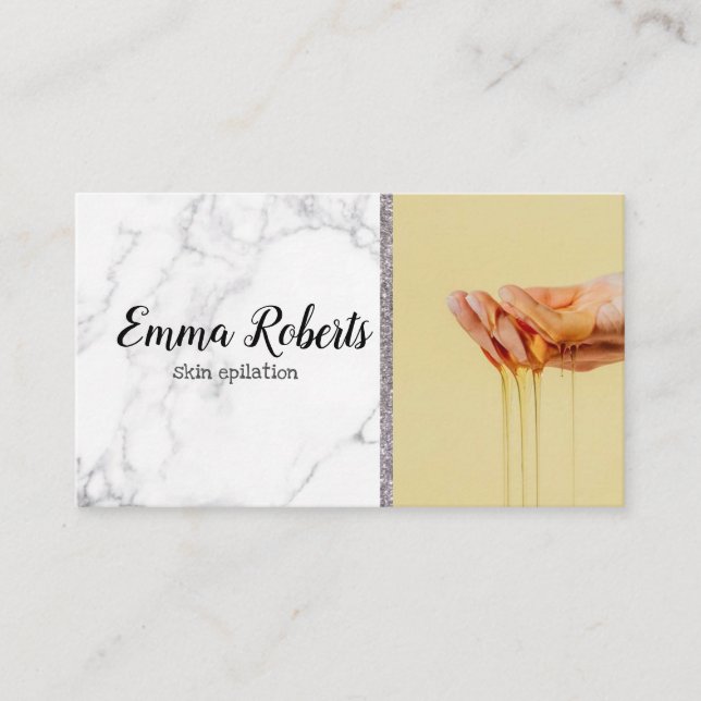 Cartão De Visita Pasta de Açúcar Remoção da Pele Epilação (Frente)