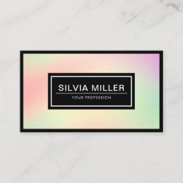 Cartão De Visita Pastel Arco-íris Moderno Profissional
