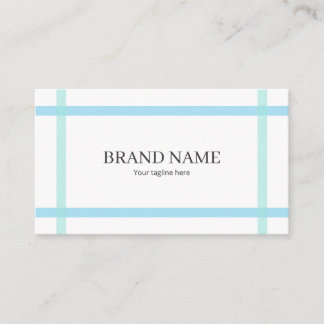 Cartão De Visita Pastel Blue Green Line Tape Frame Minimal Simple
