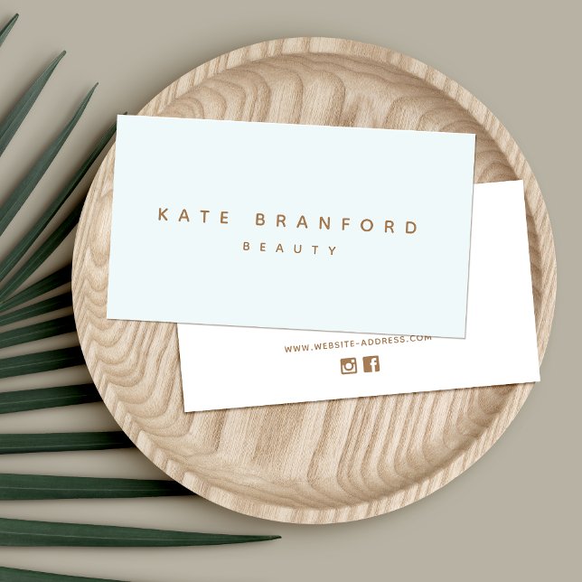 Cartão De Visita Pastel Blue Professional minimalista moderno (Criador carregado)