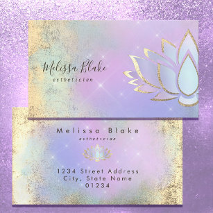Cartão De Visita pastel color lotus design