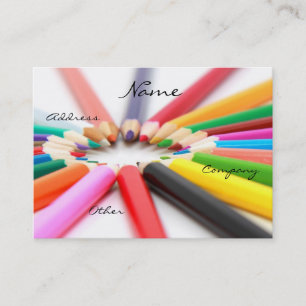 Cartão De Visita Pastel do lápis do artista