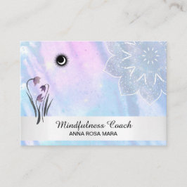 Cartão De Visita *~* Pastel Floral Moon Lacey Mandala Foil 