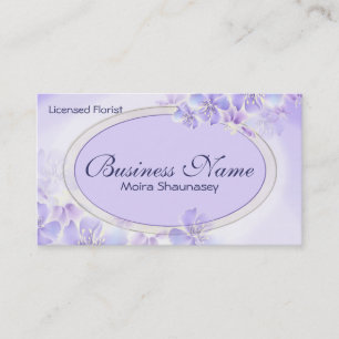 Cartão De Visita Pastel Floral Purple