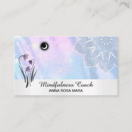 Cartão De Visita *~* Pastel Moon Lacey Mandala Foil Floral