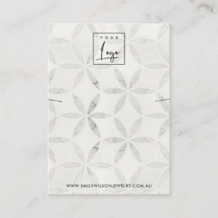 CARTÃO DE VISITA PASTEL OFF WHITE FLORAL NECKLACE BRACELET EXIBIR