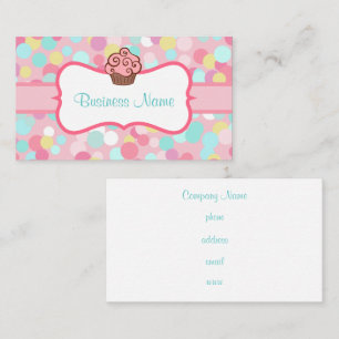 Cartão de visita Pastel personalizado do cupcake
