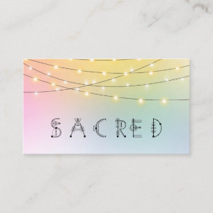 Cartão De Visita *~* Pastel SACRED String Luzes Psicicas Reiki
