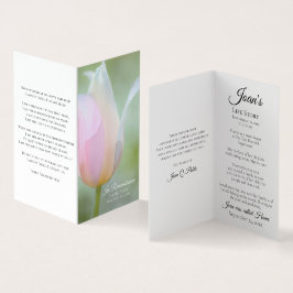 Cartão De Visita Pastel Tulip Floral Primavera Funeral