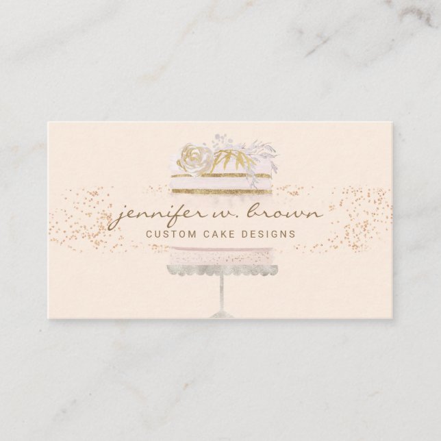 Cartão De Visita Pastelaria de padaria pastelaria de bolos (Frente)