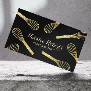 Cartão De Visita Pastelaria Dourada de Odontologia de Corte