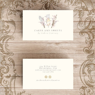 Cartão De Visita Pastelaria Pastelaria Chef Bajulação Utensílios