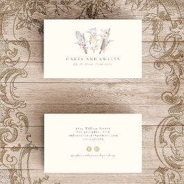 Cartão De Visita Pastelaria Pastelaria Chef Bajulação Utensílios