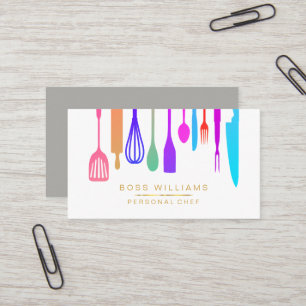 Cartão De Visita Pastelaria pessoal de abastecimento dos utensílio