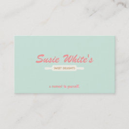 Cartão De Visita Pastelaria Rolling Pin Cute Retro Bakers N.o 3