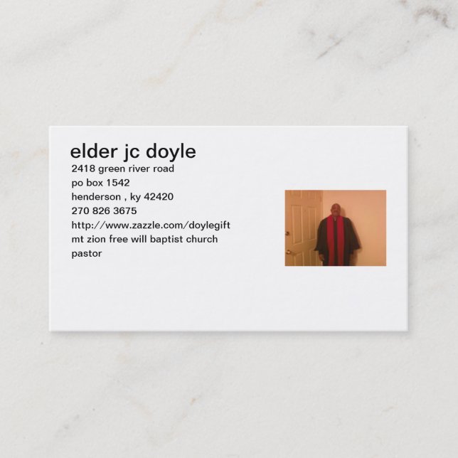 Cartão De Visita pastor (Frente)