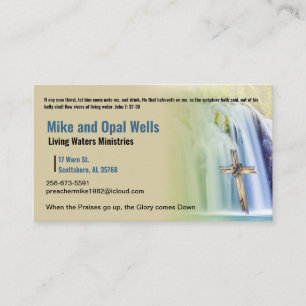 Cartão De Visita Pastor Deacon Cross waterfall Church Business C