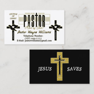 Cartão De Visita Pastor/Igreja Personalizada
