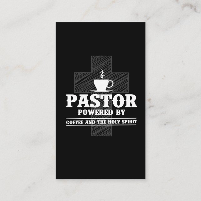 Cartão De Visita Pastor Preacher Café Lover Sacro Espírito Cafeeiro (Frente)