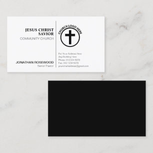 Cartão De Visita Pastores de Igreja Minimalista & Figuras Religiosa
