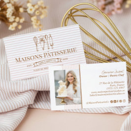 Cartão De Visita Pastry Chef Baking & Cooking Utensils Bakery Baker