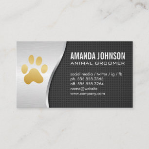 Cartão De Visita Pata De Animais