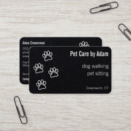 Cartão De Visita Pata Imprime Cachorro Caminhante Pet Sitter Premiu