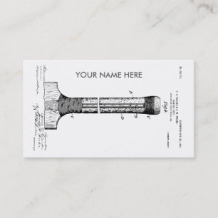 CARTÃO DE VISITA PATENTE DO BASTÃO DE GRILO - CERCA DE 1906