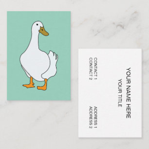 Cartão De Visita Pato Ave Pato Branco