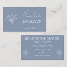 Cartão De Visita Pato bonito Ovo Azul Boho Floral Lotus Yoga