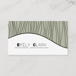 Cartão De Visita Patologista linguista moderno do terapeuta da fala