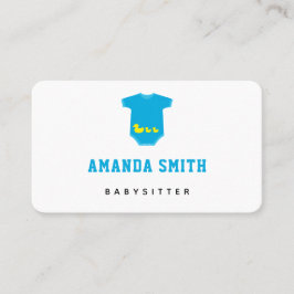 Cartão De Visita Patos Amarelos no Babysitter Mínimo