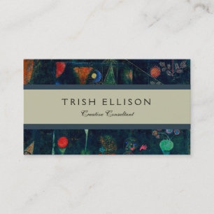 Cartão De Visita Paul Klee Fish Magic Abstrato Pintura Gráfica