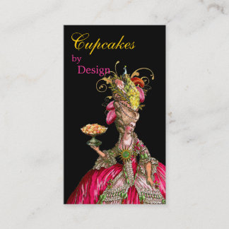 Cartão De Visita Pavão de Maria Antonette e bolo
