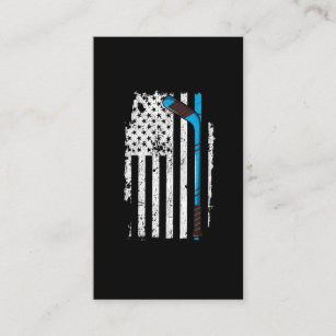 Cartão De Visita Pavilhão de Hóquei no Gelo - Bandeira Americana