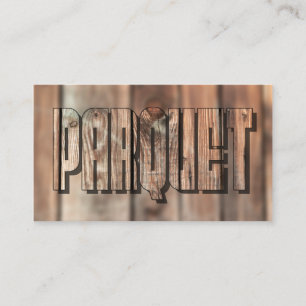 Cartão De Visita Pavimento de parquet com código QR estilo de madei
