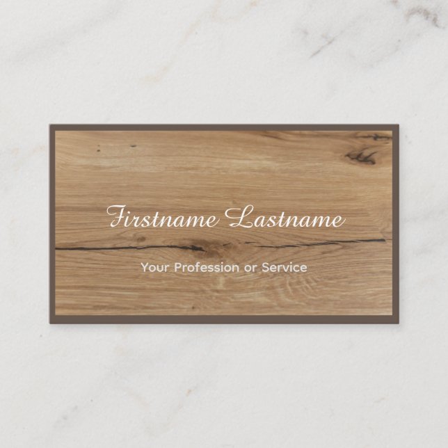 Cartão De Visita Pavimento de parquet de madeira orgânica 100% (Frente)