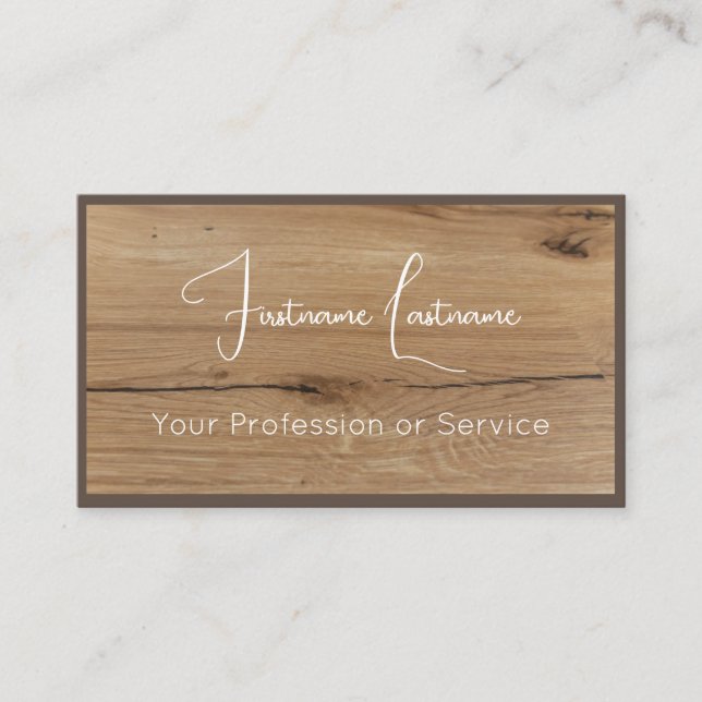 Cartão De Visita Pavimento de parquet de madeira orgânica 100% (Frente)