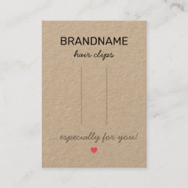 Cartão De Visita Pavimentos de cabelo de Coração Rústico Feitos de