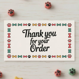 Cartão De Visita Paw Print Small Business Thank You Business Card