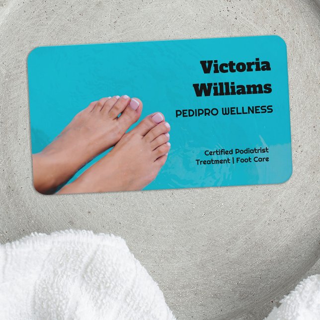 Cartão De Visita Pé-Pé-Pódiatra (Podiatrist Foot Care Business Cards)