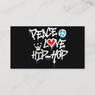 Cartão De Visita Peace Love Hip Hop Dancing