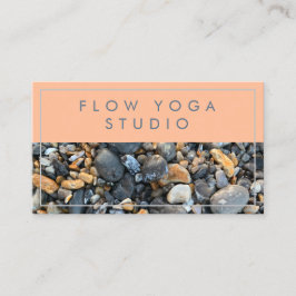 Cartão De Visita Peach Blue Beach Rocks