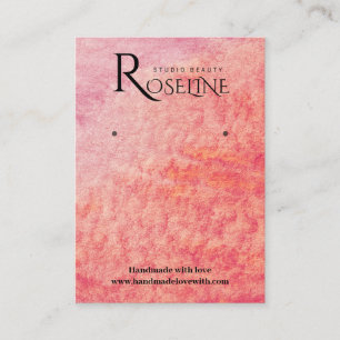 Cartão De Visita Peach Red Orange watercolor display