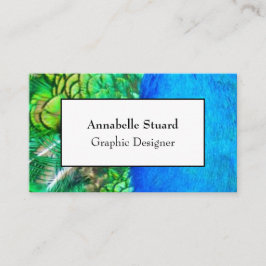 Cartão De Visita Peacock elegante artista de makeupover empresarial