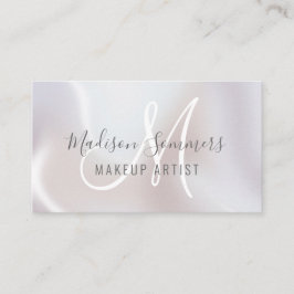 Cartão De Visita Pearl Shimmer Monograma Makeup Artista