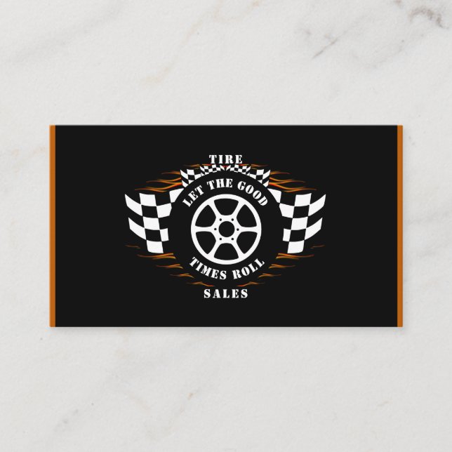 Cartão De Visita Peças de reparação para vendas de pneus do setor a (Frente)